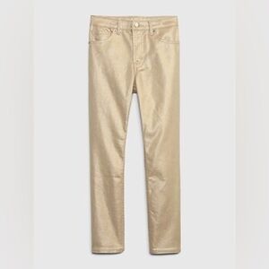 High Rise Metallic Vintage Slim Jeans